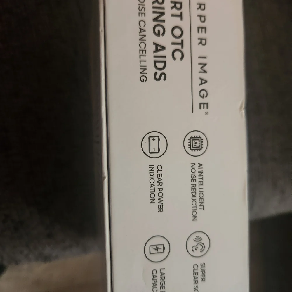 Sharper Image Hearing Devices with White Charging Case